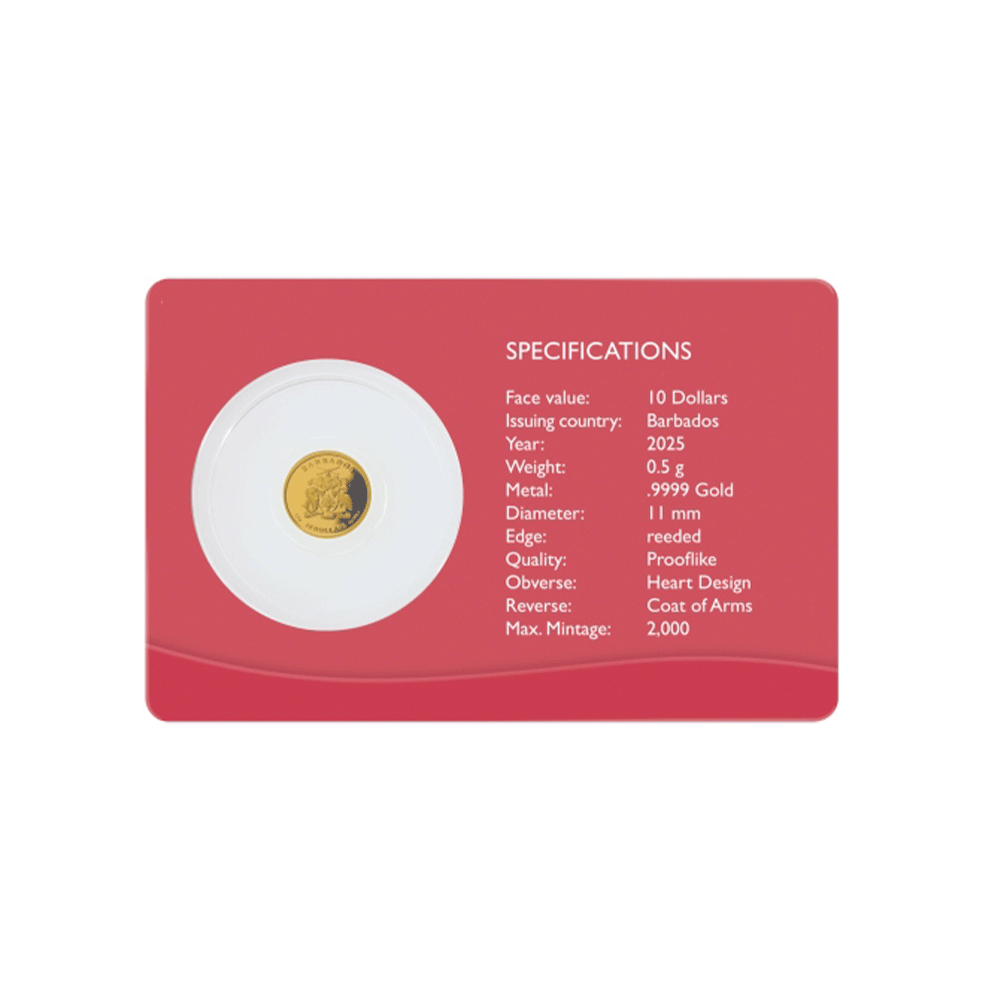 Saint-Valentin - Monnaie de 10$ Or - BE 2025