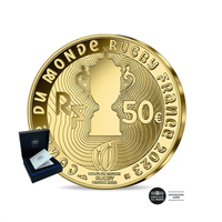 The 2023 Rugby World Cup tournament - money of € 50 or 1/4 Oz - BE 2023