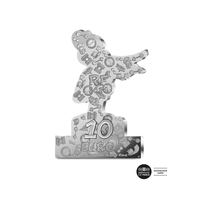 Astérix aux Jeux Olympiques - Monnaie de 10€ Argent - Pièce de forme - BE 2024