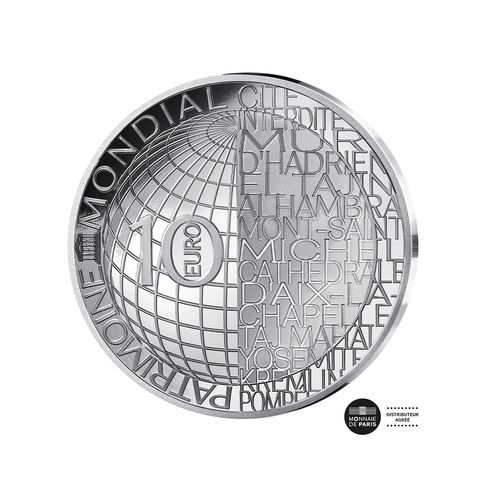 UNESCO - Notre-Dame de Paris - Monnaie de 10€ Argent - BE 2025