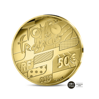 "Carte Étape" - Monnaie de 50€ Or 1/4Oz - BE 2025