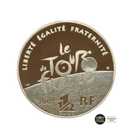 Centenaire du Tour de France - Etape de Montagne - Monnaie de 1,5€ Argent - BE 2003