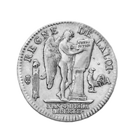 Monnaie ancienne en argent « Ecu constitutionnel Louis XVI »