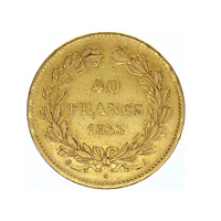 Louis Philippe Tête Laurée - Monnaie de 40 Francs