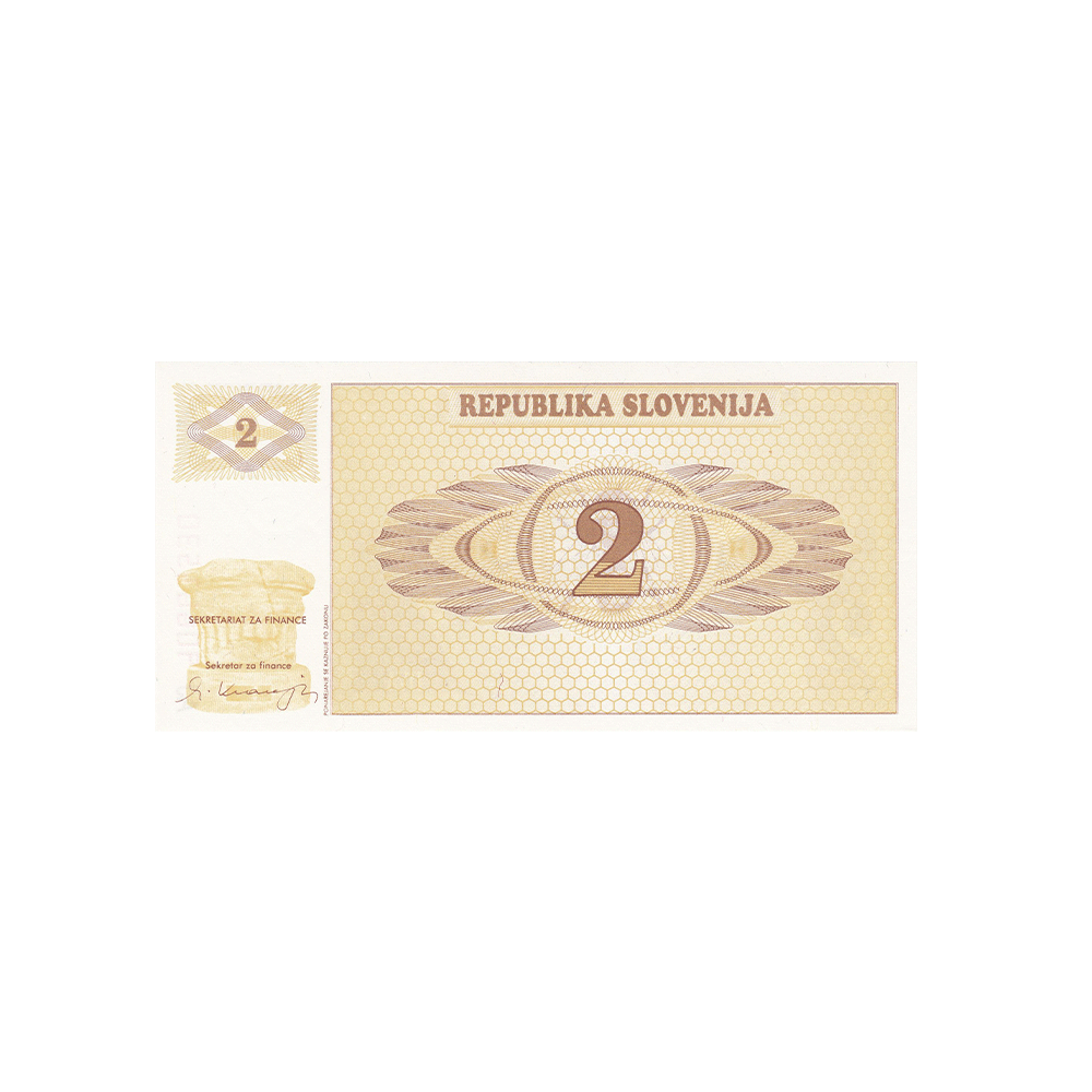 Slovénie - Billet de 2 Tolars - 1990