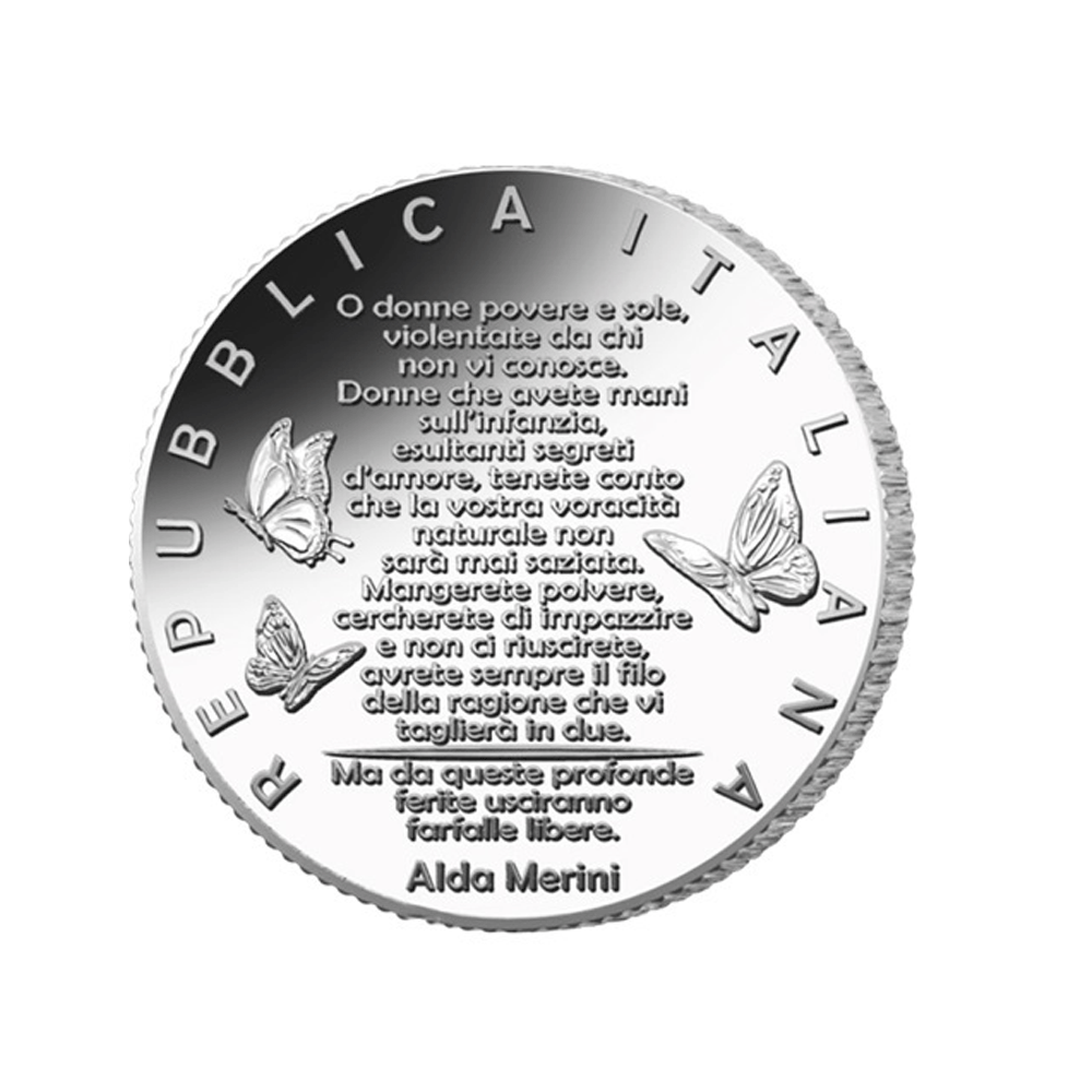 Italie - Contre la Violence faite aux Femmes - Monnaie de 5€ Argent - BE 2025