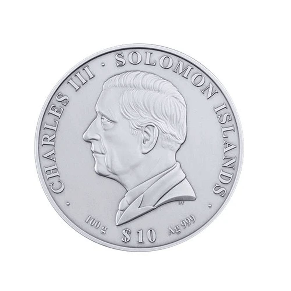 Sept Merveilles du Monde Antique - Statue de Zeus - Monnaie de 10 Dollars 3 Oz Argent - BE 2025