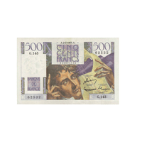 Prancūzija – 500 frankų banknota – Chateaubriand – 1945–1953