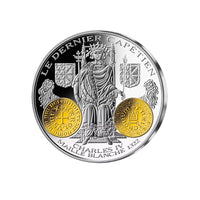 Frappe en Argent pur - 2000 ans d'Histoire Monétaire Française - Maille Blanche Charles IV 1322