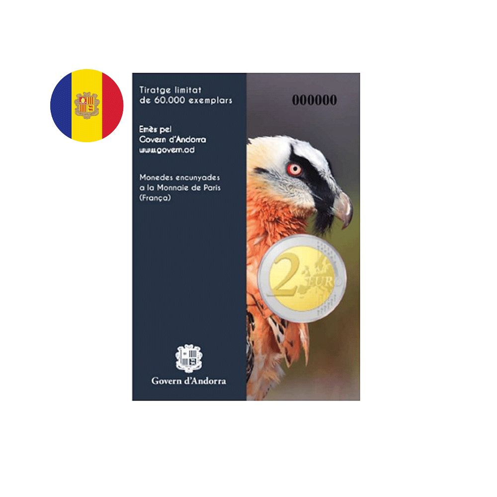 Andorre 2025 - 2 Euro Commémorative - Gypaète Barbu - BU