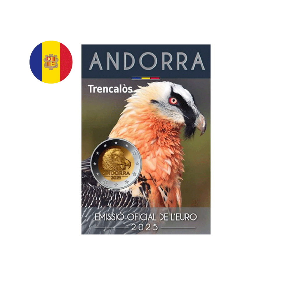 Andorre 2025 - 2 Euro Commémorative - Gypaète Barbu - BU