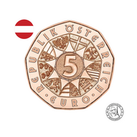 Autriche 2026 - Monnaie de 5 Euros - Sainte famille aux trois lapins de Dürer