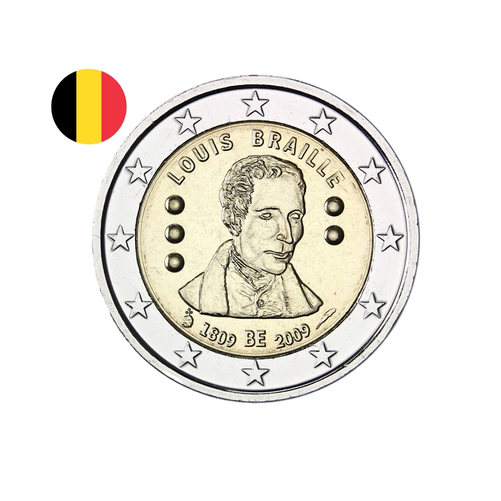 Belgique 2009 - 2 Euro Commémorative - Louis Braille