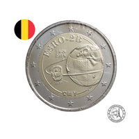 Bélgica 2018 - Moneda de 2 Euros Conmemorativa - 50 años Satélite Esro 2B Iris - BU