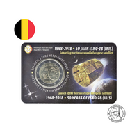 Bélgica 2018 - Moneda de 2 Euros Conmemorativa - 50 años Satélite Esro 2B Iris - BU