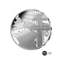 Couple Bi-Nationaux 2021 - De Gaulle et Churchill - Monnaie de 10 Euros Argent - BE