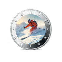 Jeux d'hiver 2026 - 2 Euros Commémorative - Colorisée