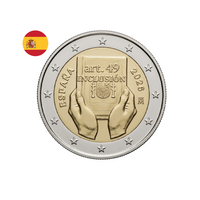 Espagne 2026 - 2 Euro Commémorative - Modification de l'article 49 de la Constitution pour l'inclusion des handicapés