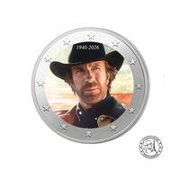 Chuck Norris 2026 - 2 Euros Commémorative - Colorisée