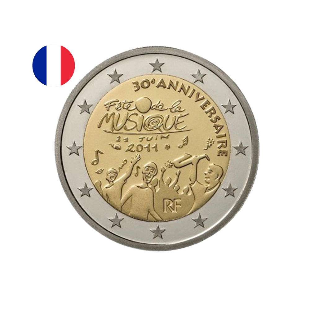 France 2011 - 2 Euro Commémorative - Fête de la musique
