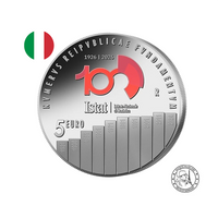 Italië 2026 - 100-jarig jubileum van het Istituto Nazionale di Statistica - Zilveren munt van 5 euro - FdC