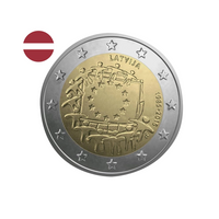 Lettonie 2015 - 2 Euro Commémorative - 30 ans du drapeau européen