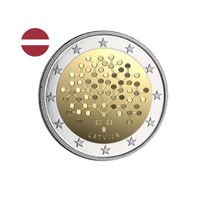 Lettonie 2022 - 2 Euro Commémorative - La Culture Financière