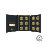 Abonnement - Les empereurs du monde 2026 - Set de 12 monnaies de 10 Dollars 1/200 Oz Or - BE