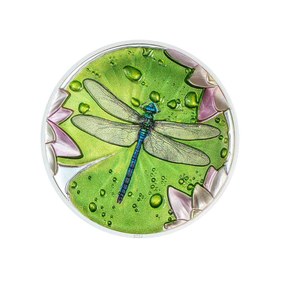 Lily Pas - Dragonfly - Monnaie de 5 Dollars Argent - BE 2024