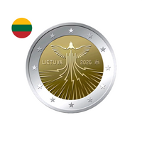 Lituanie 2026 - 2 Euros Commémorative - Indépendance énergétique - Oiseau de la liberté