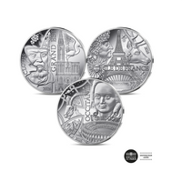 Les Régions 2026 - Lot de 3 Monnaies de 5 Euros Argent - BE
