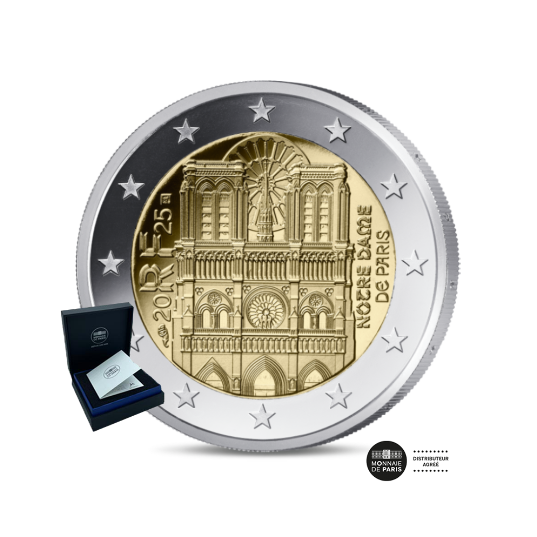Notre-Dame de Paris - Monnaie de 2 Euro Commémorative - BE 2025