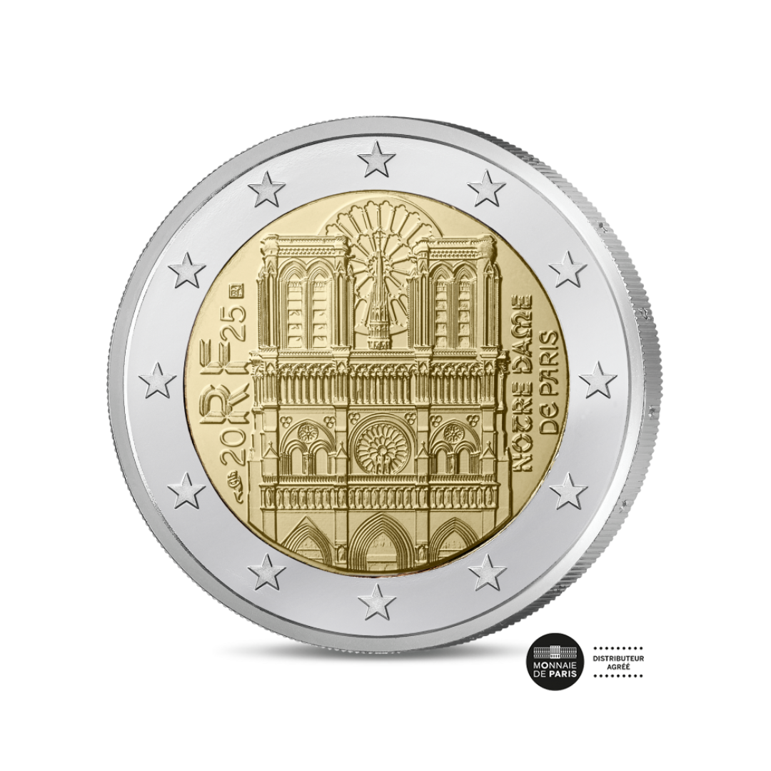 France 2025 - 2 Euro commémorative - Fleur de coin - Notre-Dame de Paris