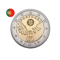 Portugal 2014 - 2 Euro Commémorative - Révolution des Œillets