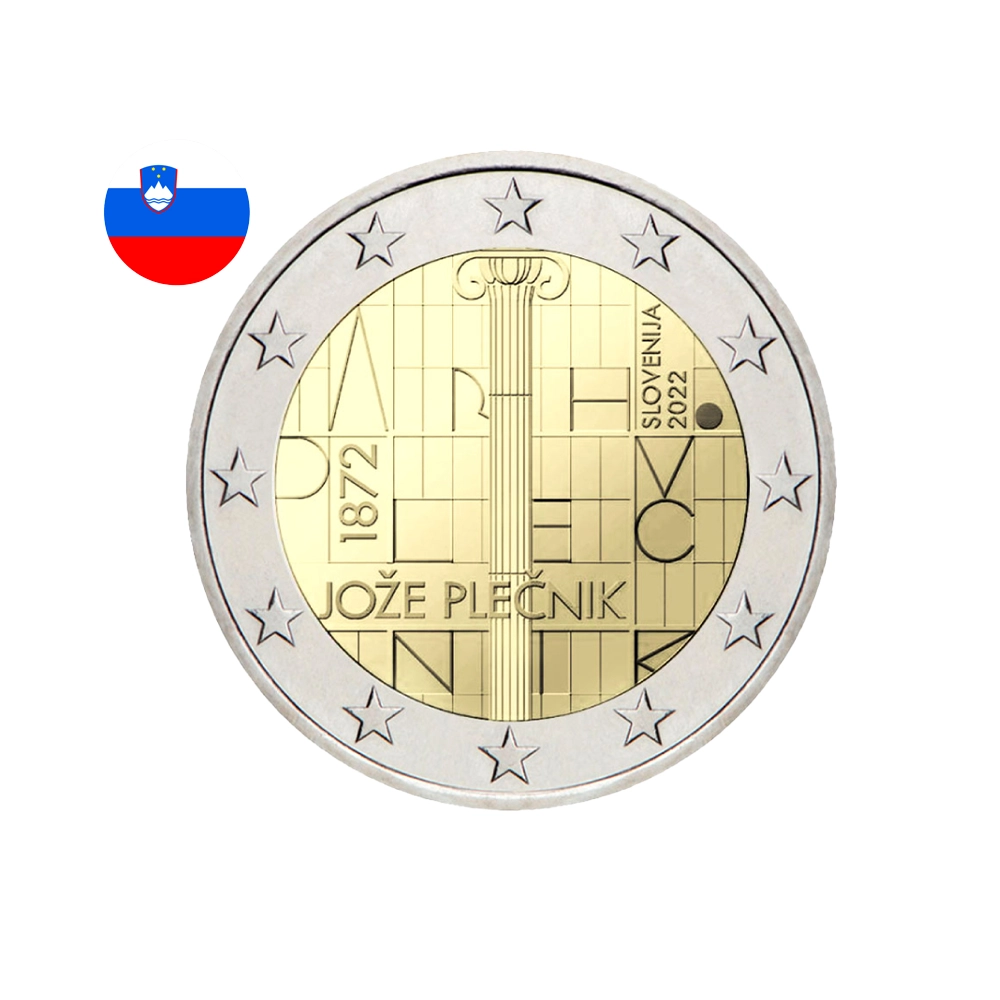 Slovénie 2022 - 2 Euro Commémorative - Joze Plecnik