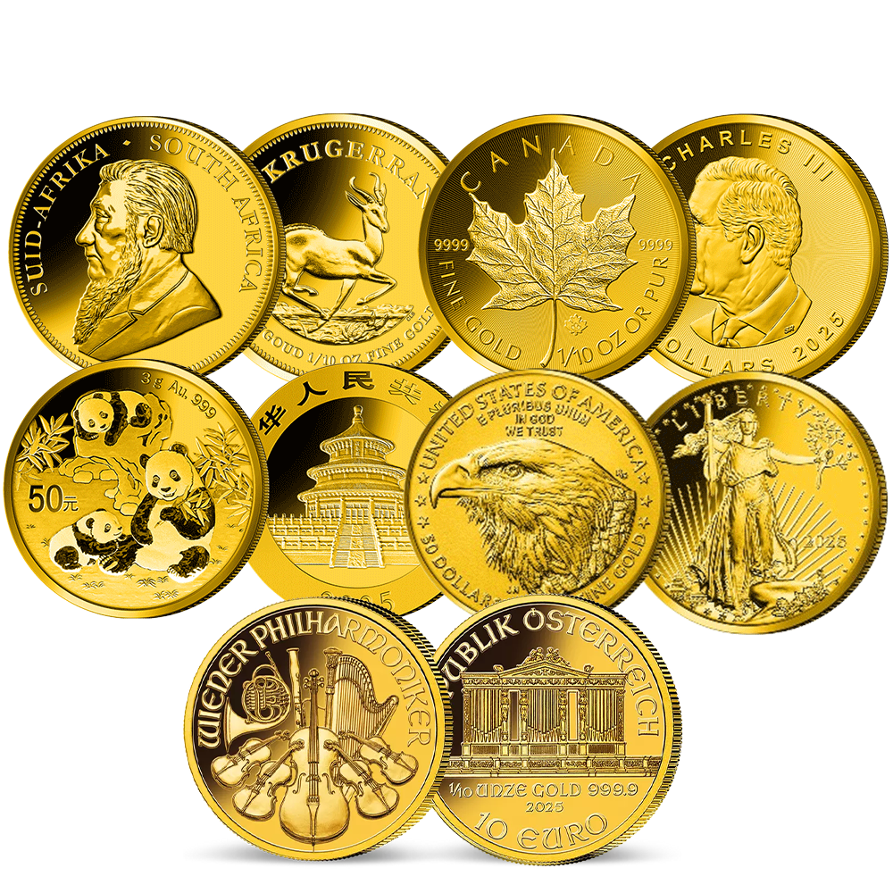 Set 5 monnaies en or « Les monnaies d’investissement » - BU 2025