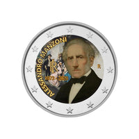 Italie 2023 - 2 Euro Commémorative - Alessandro Manzoni - Colorisée