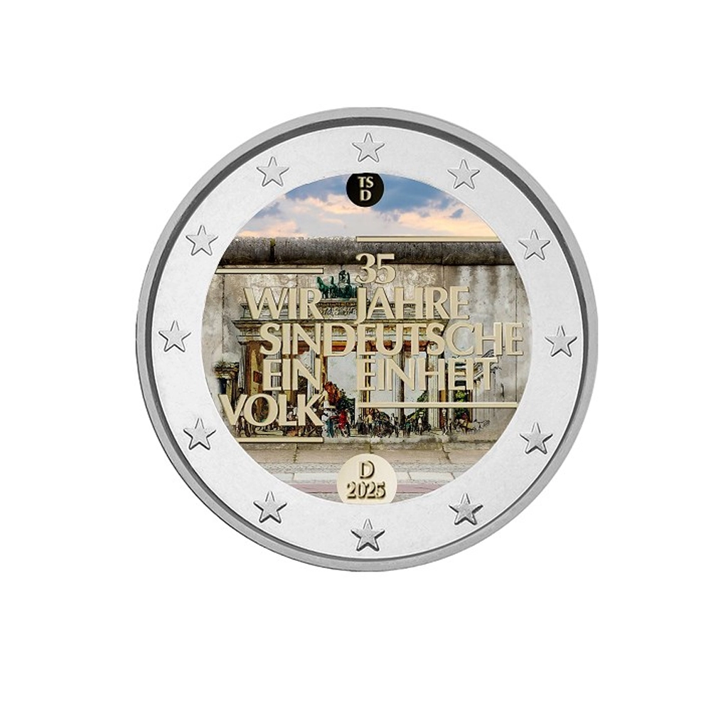 Allemagne 2025 - 2 Euros commémorative - 35ème anniversaire de la réunification allemande - Variantes disponibles - Colorisée