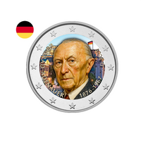 Allemagne 2026 - 2 Euros commémorative - 150e anniversaire de la naissance de Konrad Adenauer - Colorisée
