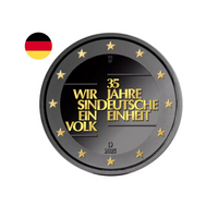 Allemagne 2025 - 2 Euros commémorative - 35ème anniversaire de la réunification allemande - Ruthénium