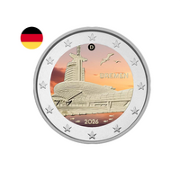 Allemagne 2026 - 2 Euros commémorative - Brême - Maison du climat - Colorisée