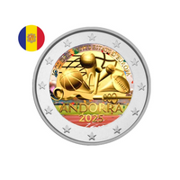 Andorre 2025 - 2 Euros Commémorative - Jeux des petits Etats d'Europe - Colorisée