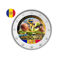 Andorre 2025 - 2 Euros Commémorative - Jeux des petits Etats d'Europe - Colorisée