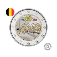 Belgique 2026 - 2 Euros Commémorative - 100 ans de la SNCB - Colorisées