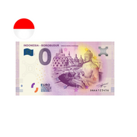 Indonésie 2019 - Borobudur - Billet souvenir de zéro euro