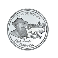 Frappe en Argent pur - Nos Grands Hommes - Claude Monet