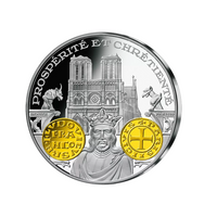 Frappe en Argent pur - 2000 ans d'histoire monétaire française - Denier Parisis Louis VII