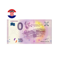 Croatie 2019 - Dubrovnik - Billet souvenir de zéro euro