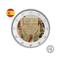 Espagne 2026 - 2 Euro Commémorative - Modification de l'article 49 de la Constitution pour l'inclusion des handicapés - Colorisée (variantes disponibles)