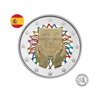 Espagne 2026 - 2 Euro Commémorative - Modification de l'article 49 de la Constitution pour l'inclusion des handicapés - Colorisée (variantes disponibles)